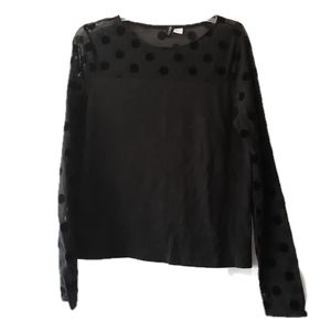Divided by H&M Velvet Dot Top